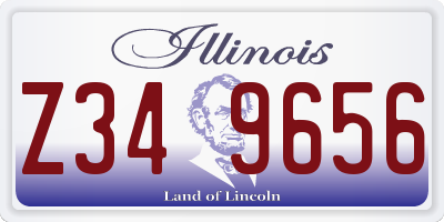 IL license plate Z349656