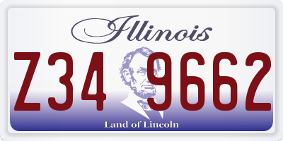 IL license plate Z349662
