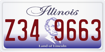 IL license plate Z349663