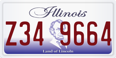 IL license plate Z349664