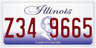 IL license plate Z349665
