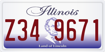 IL license plate Z349671