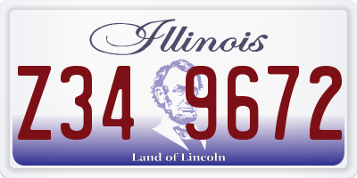 IL license plate Z349672