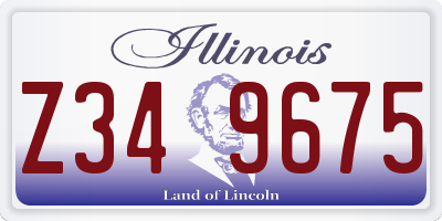 IL license plate Z349675