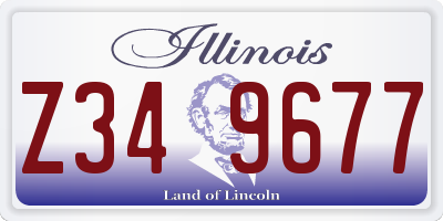 IL license plate Z349677