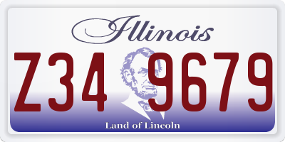 IL license plate Z349679