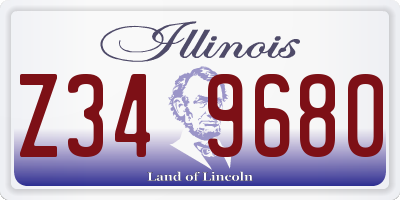 IL license plate Z349680