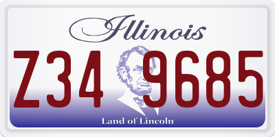 IL license plate Z349685
