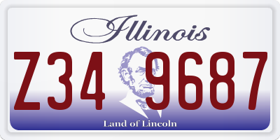 IL license plate Z349687