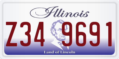 IL license plate Z349691