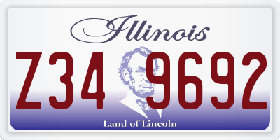 IL license plate Z349692