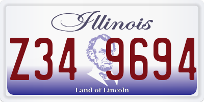 IL license plate Z349694