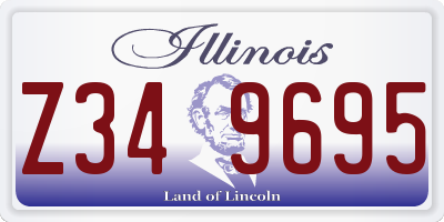 IL license plate Z349695
