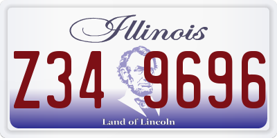 IL license plate Z349696