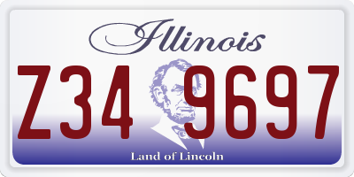 IL license plate Z349697