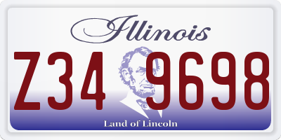 IL license plate Z349698