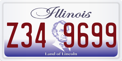 IL license plate Z349699