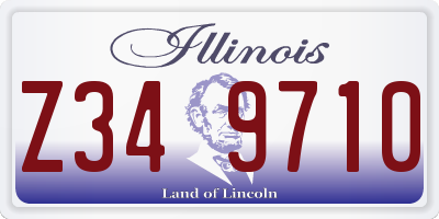 IL license plate Z349710