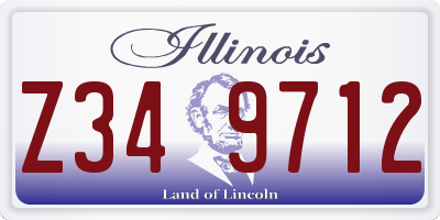 IL license plate Z349712