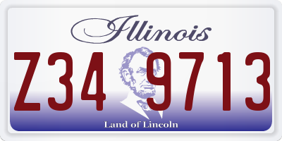 IL license plate Z349713