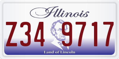 IL license plate Z349717