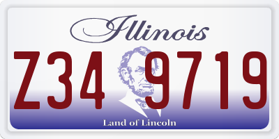 IL license plate Z349719