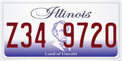 IL license plate Z349720