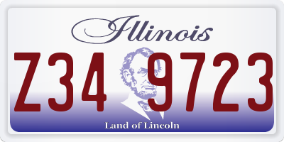 IL license plate Z349723