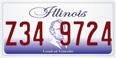 IL license plate Z349724