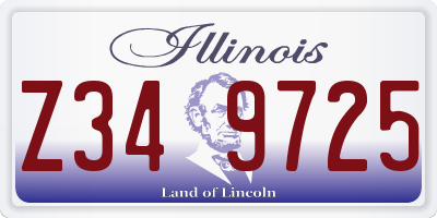 IL license plate Z349725