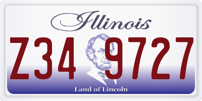 IL license plate Z349727