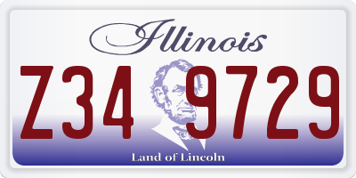 IL license plate Z349729