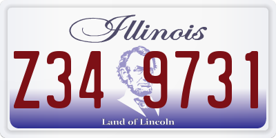 IL license plate Z349731