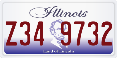 IL license plate Z349732