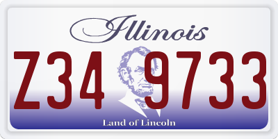 IL license plate Z349733