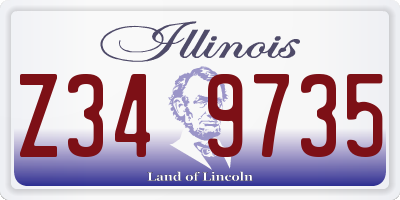 IL license plate Z349735