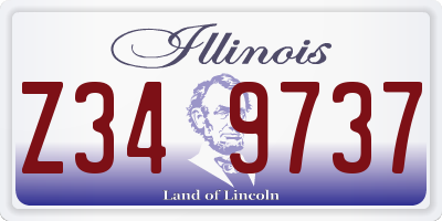 IL license plate Z349737