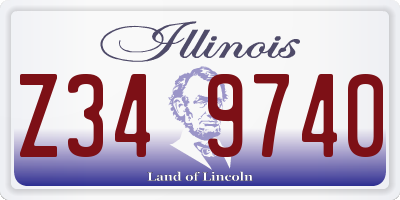 IL license plate Z349740