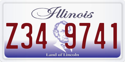 IL license plate Z349741