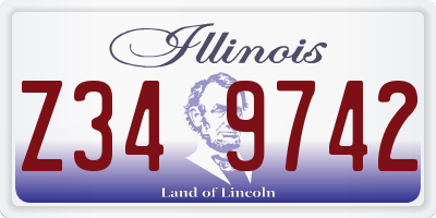 IL license plate Z349742