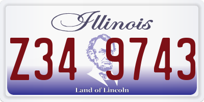 IL license plate Z349743