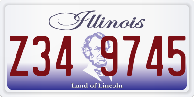 IL license plate Z349745