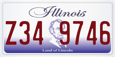 IL license plate Z349746