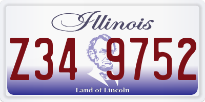 IL license plate Z349752