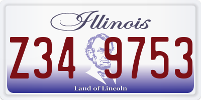 IL license plate Z349753