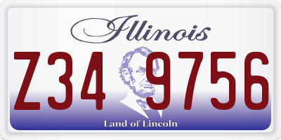 IL license plate Z349756