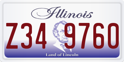 IL license plate Z349760