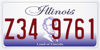 IL license plate Z349761