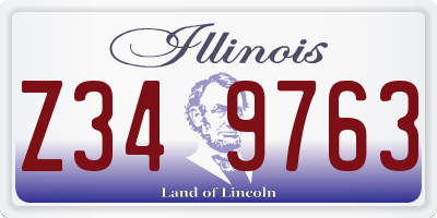 IL license plate Z349763