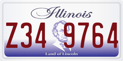 IL license plate Z349764